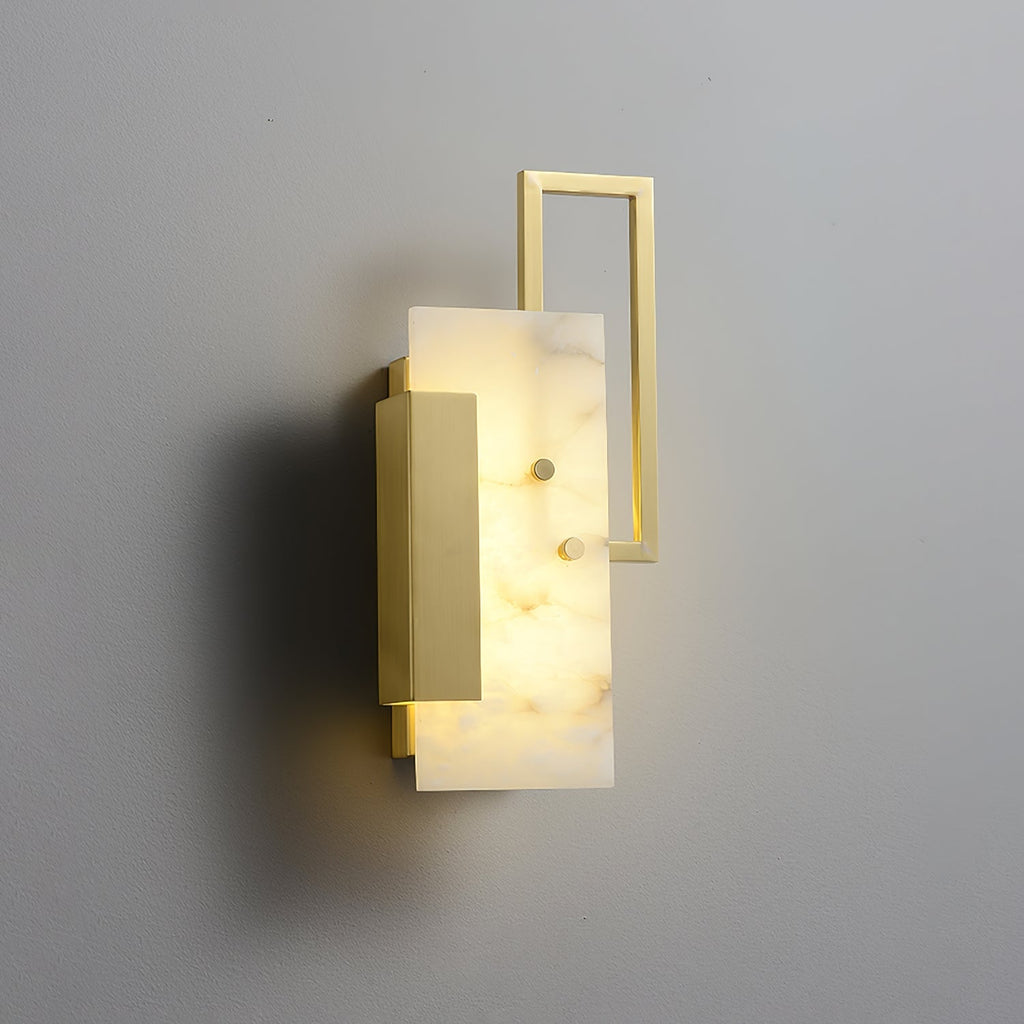 Althea Alabaster Wall Light, Hardwired Wall Sconce, detail 5