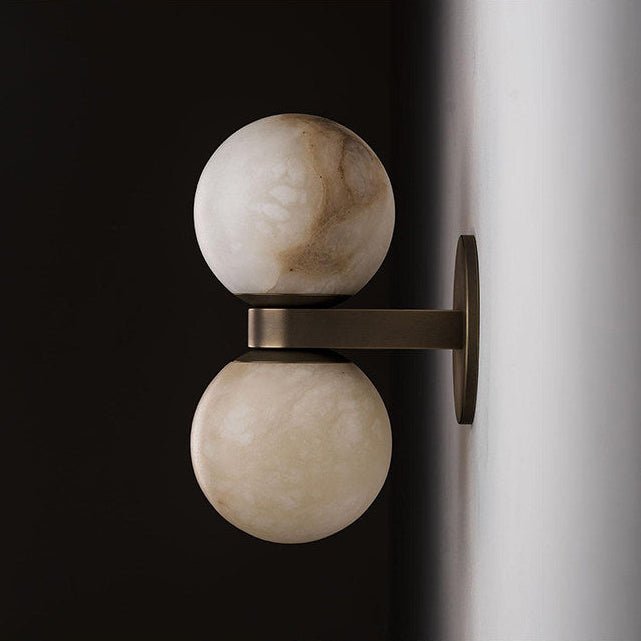 Alabaster Celestia Orb Wall Light, Hardwired Wall Sconce, detail 10