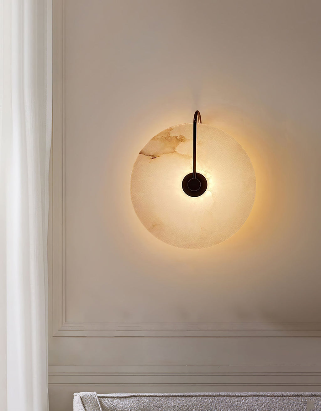 Alabaster LED Wall Light, Hardwired Wall Sconce, detail 39