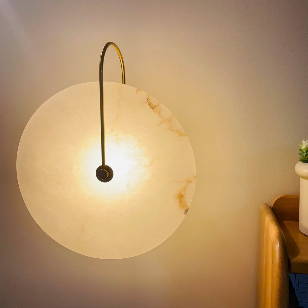 Alabaster LED Wall Light, Hardwired Wall Sconce, detail 19