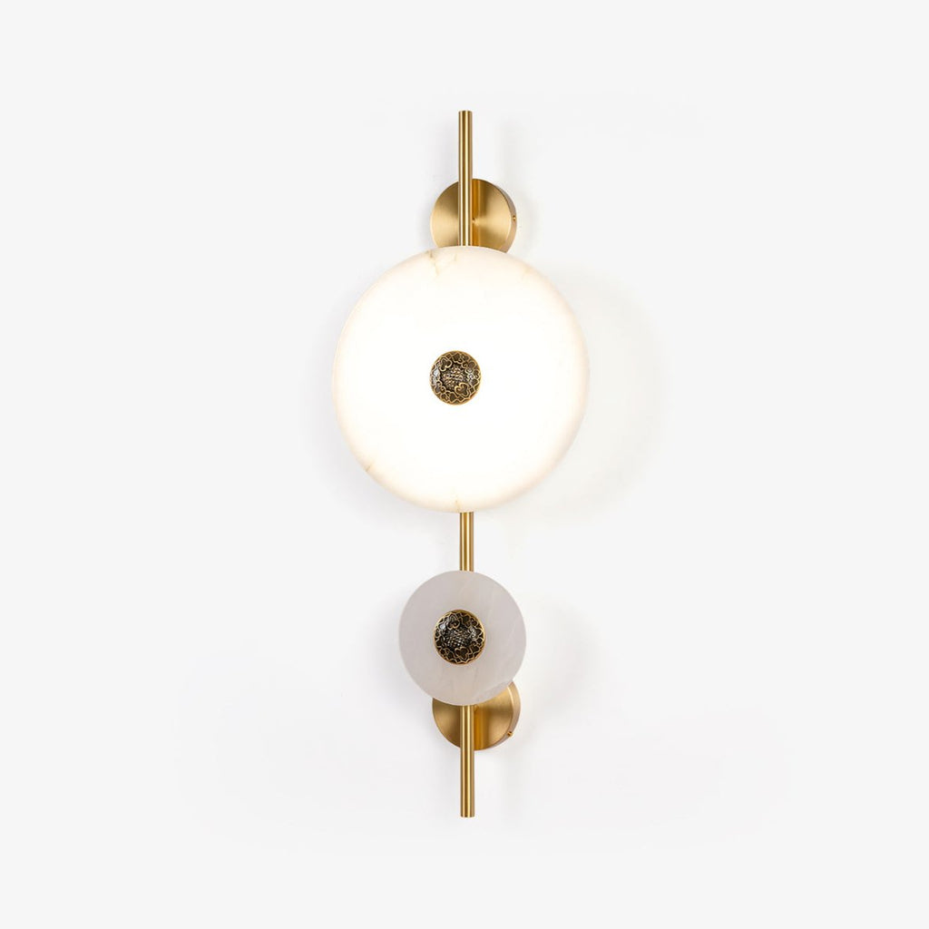 Alabaster Eclipse Wall Light, Hardwired Wall Sconce, detail 6