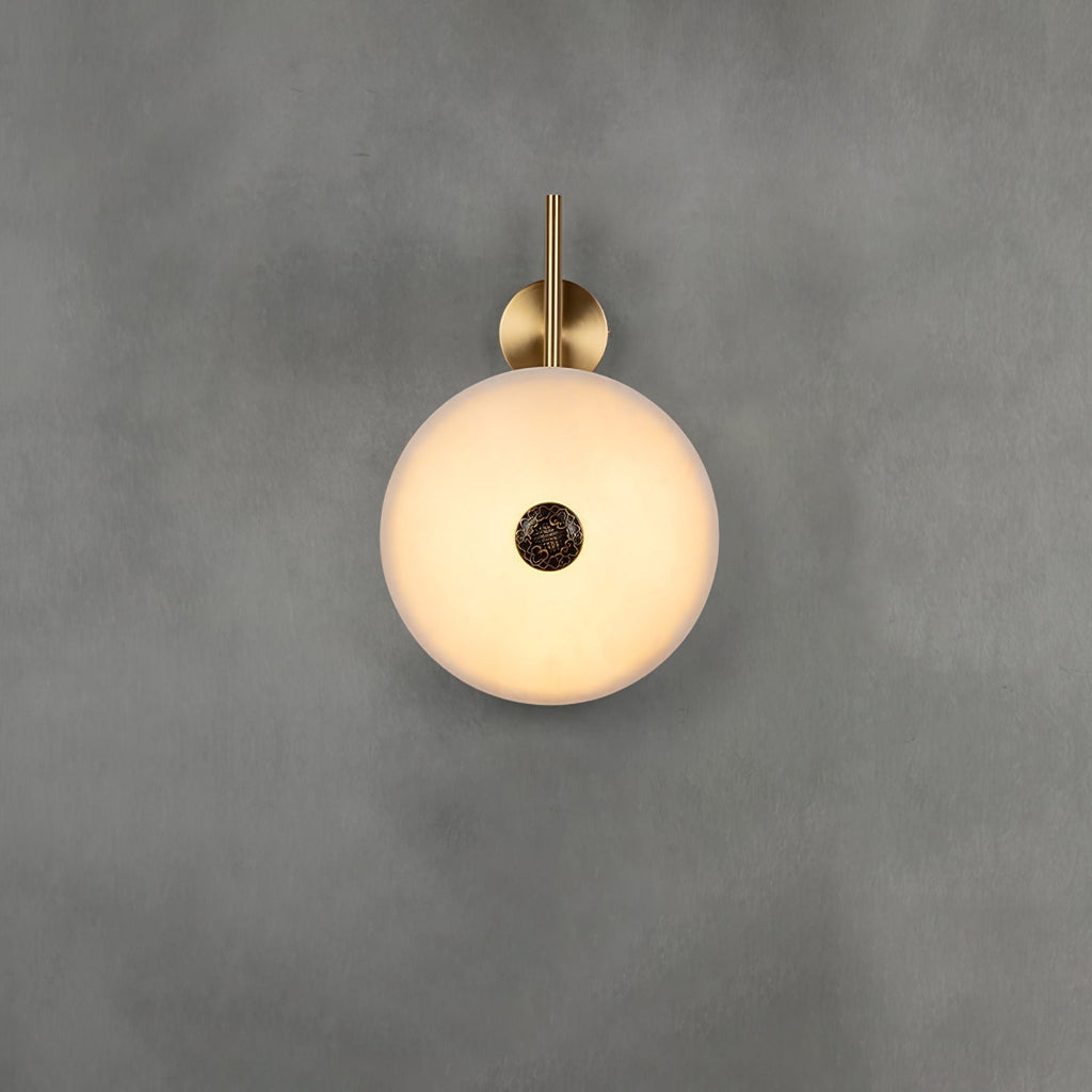 Alabaster Eclipse Wall Light, Hardwired Wall Sconce, detail 22