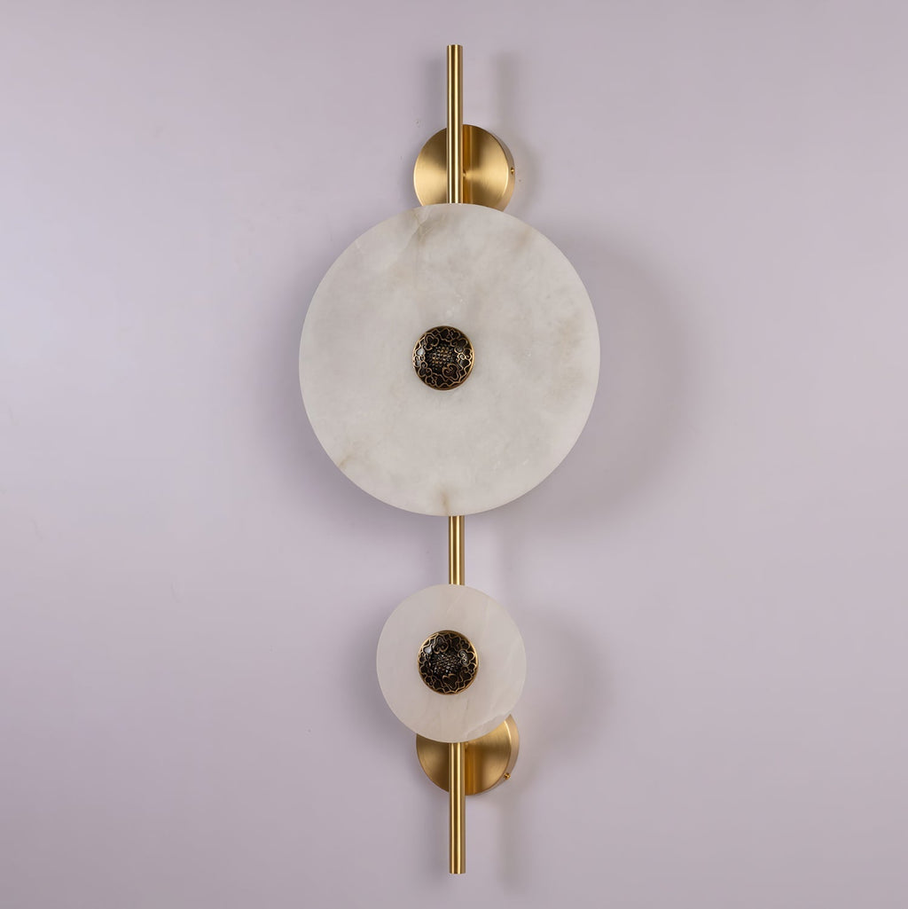 Alabaster Eclipse Wall Light, Hardwired Wall Sconce, detail 17
