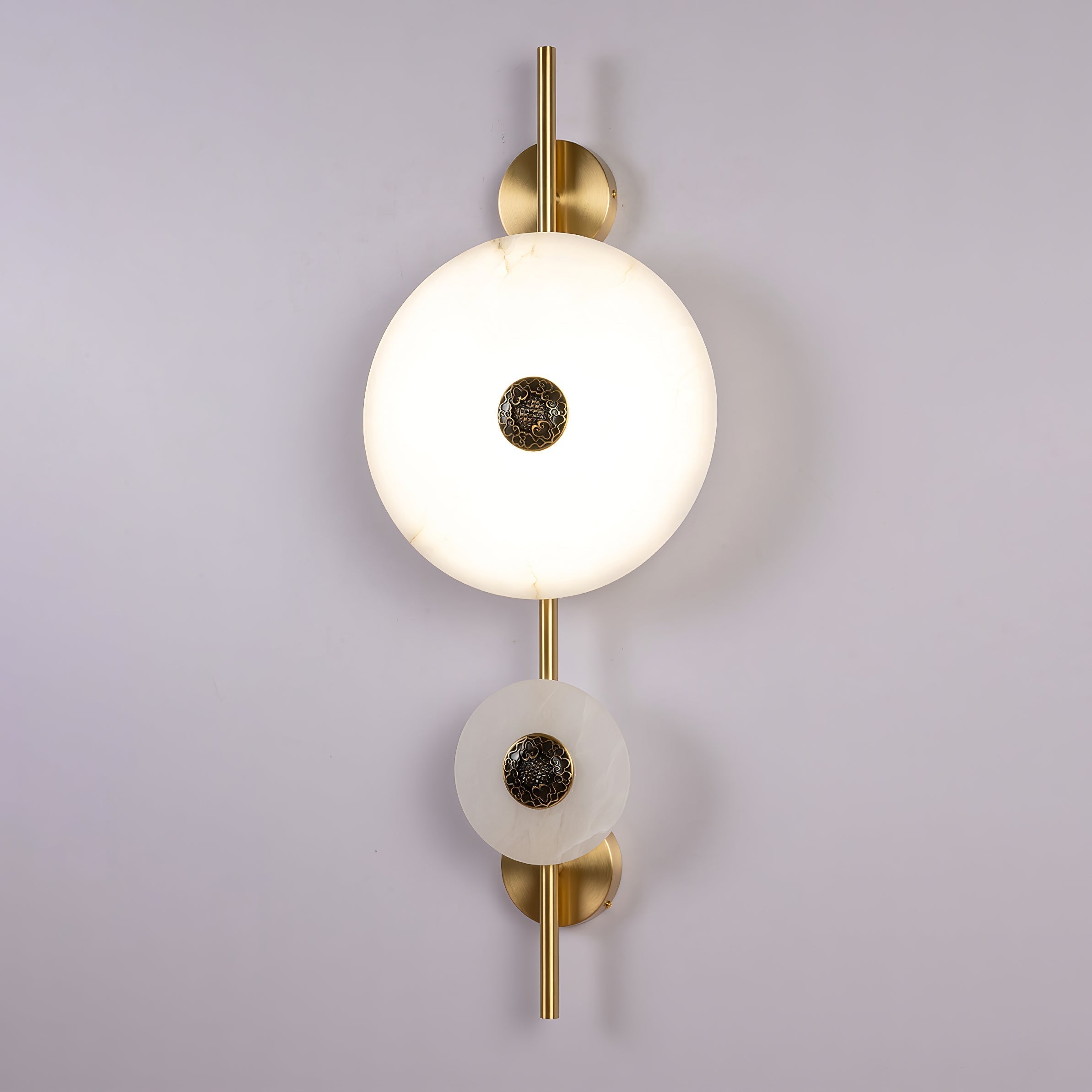 Alabaster Eclipse Wall Light, Hardwired Wall Sconce, detail 12