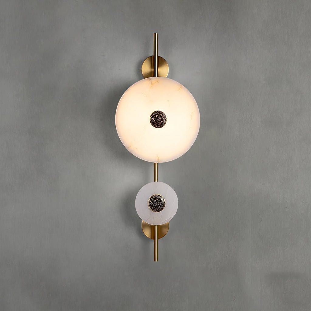 Alabaster Eclipse Wall Light, Hardwired Wall Sconce, detail 23
