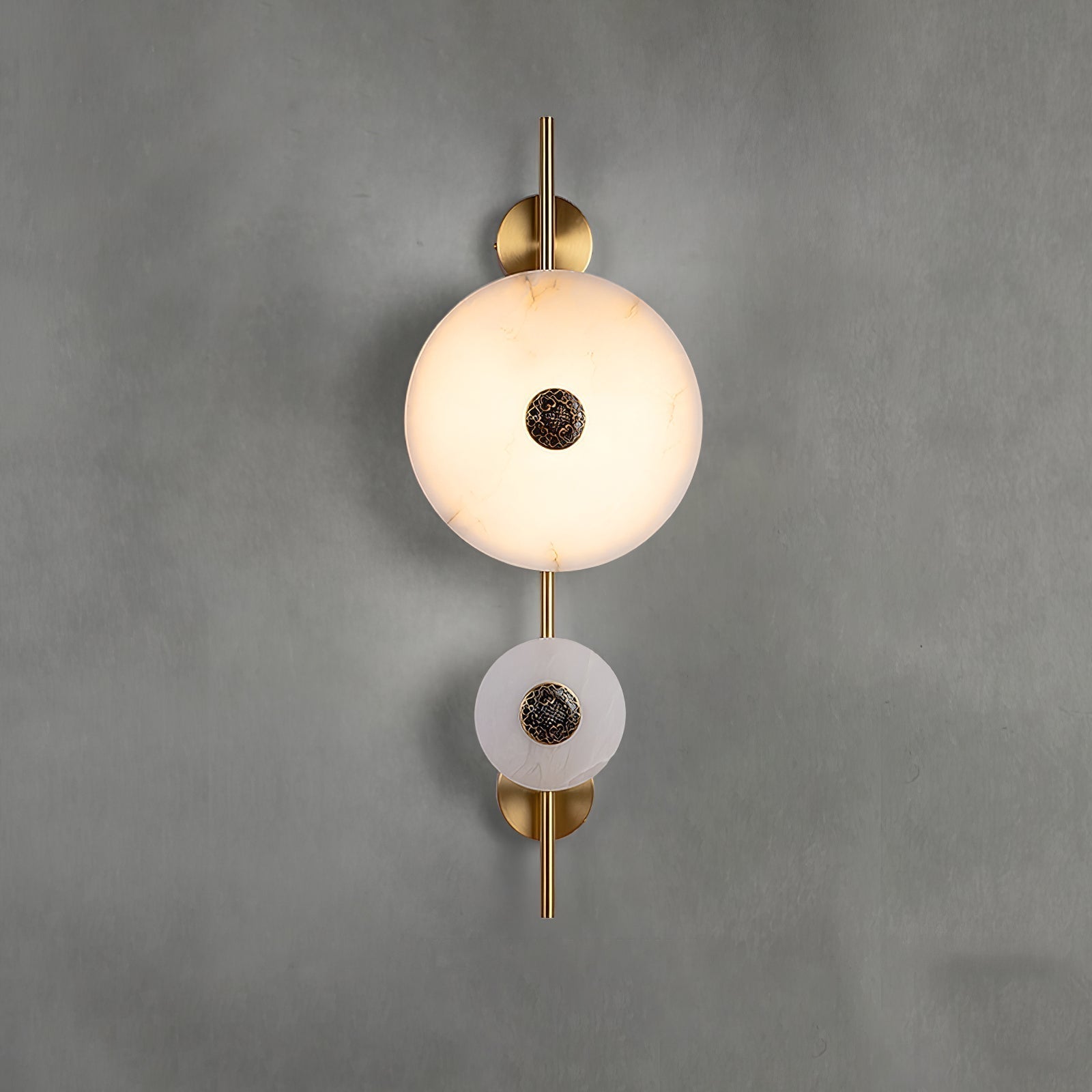 Alabaster Eclipse Wall Light, Hardwired Wall Sconce, detail 23