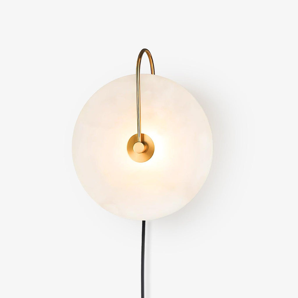Alabaster Plug-In LED Wall Light, Plug-In Wall Sconce, detail 2