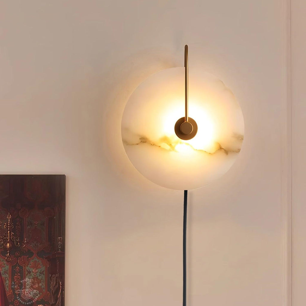 Alabaster Plug-In LED Wall Light, Plug-In Wall Sconce, detail 7