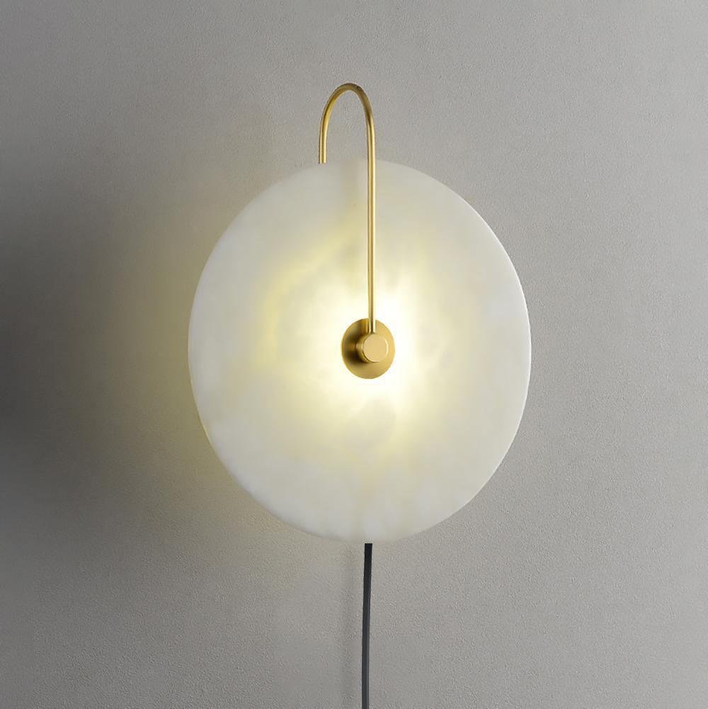 Alabaster Plug-In LED Wall Light, Plug-In Wall Sconce, detail 33