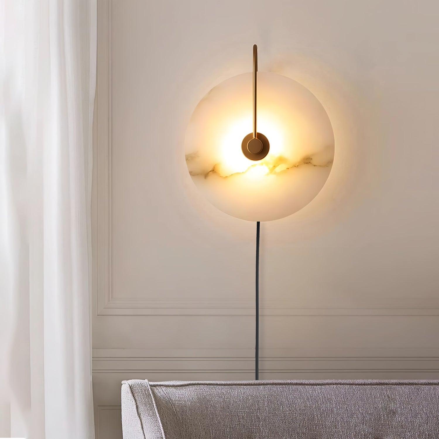 Alabaster Plug-In LED Wall Light, Plug-In Wall Sconce, detail 8