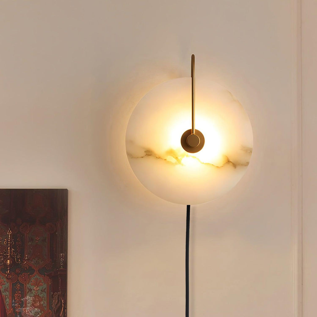 Alabaster Plug-In LED Wall Light, Plug-In Wall Sconce, detail 12
