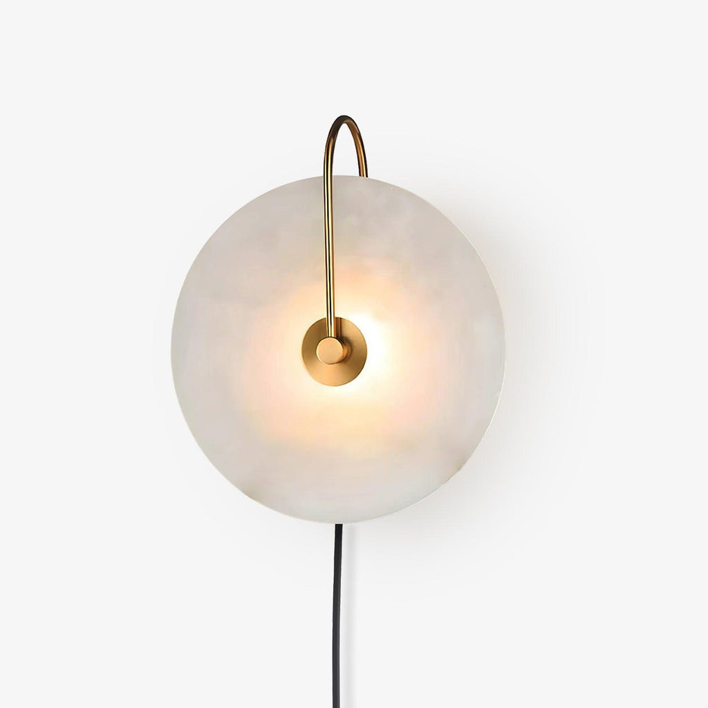 Alabaster Plug-In LED Wall Light, Plug-In Wall Sconce, detail 14