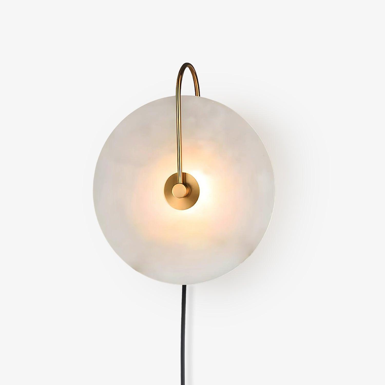 Alabaster Plug-In LED Wall Light, Plug-In Wall Sconce, detail 14