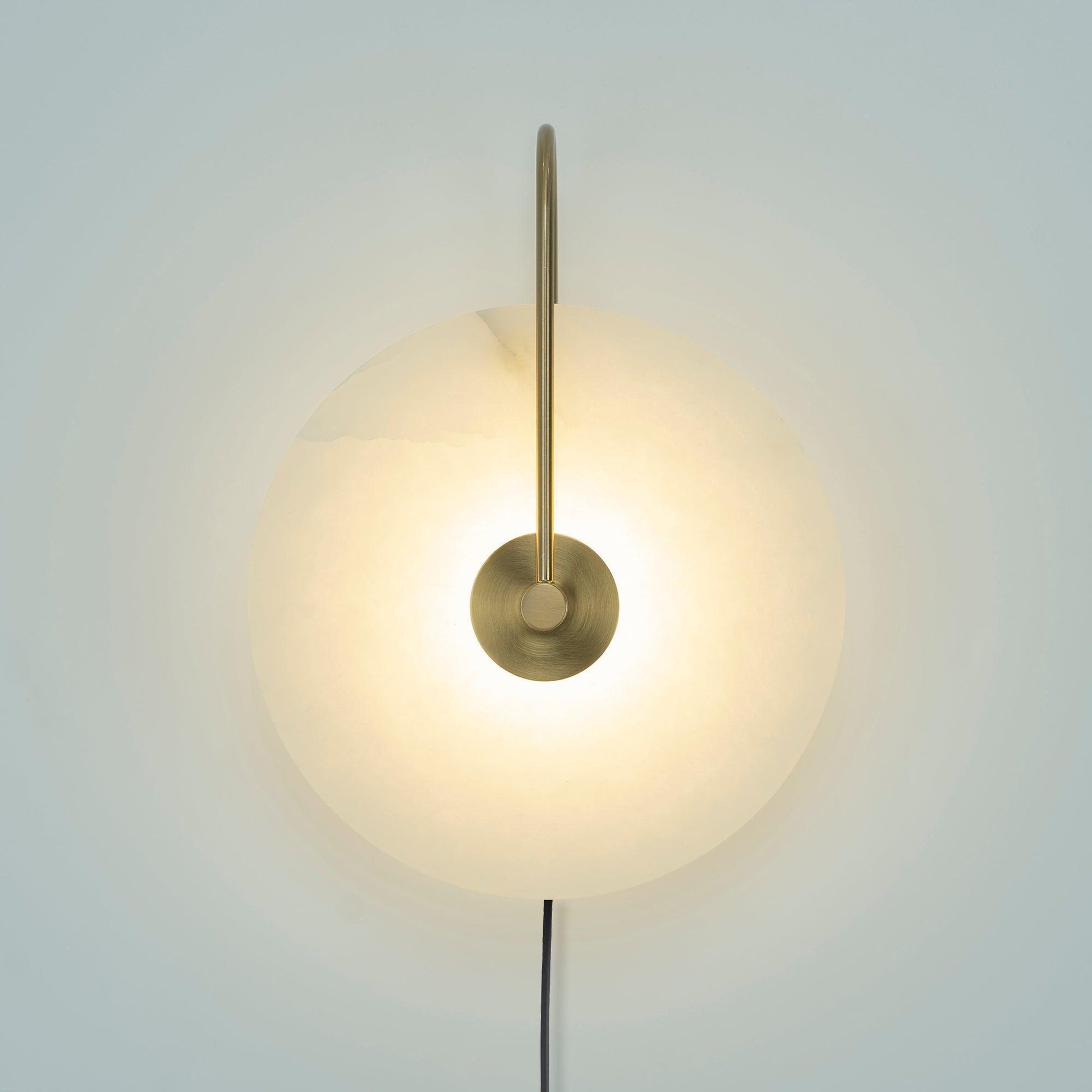 Alabaster Plug-In LED Wall Light, Plug-In Wall Sconce, detail 15