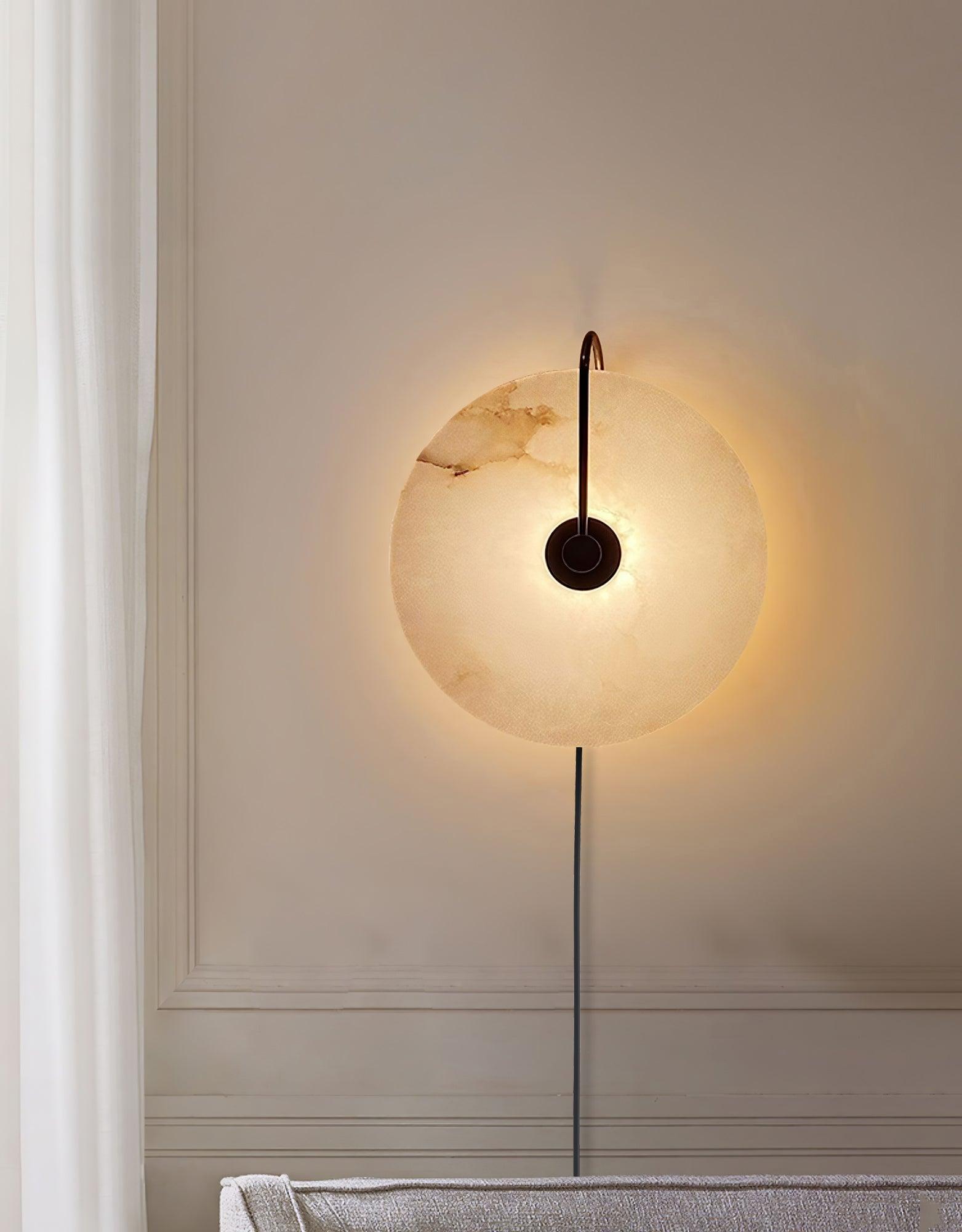 Alabaster Plug-In LED Wall Light, Plug-In Wall Sconce, detail 20