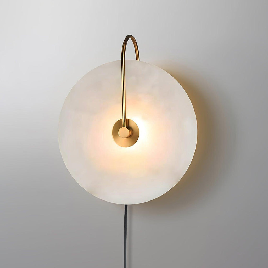 Alabaster Plug-In LED Wall Light, Plug-In Wall Sconce, detail 22