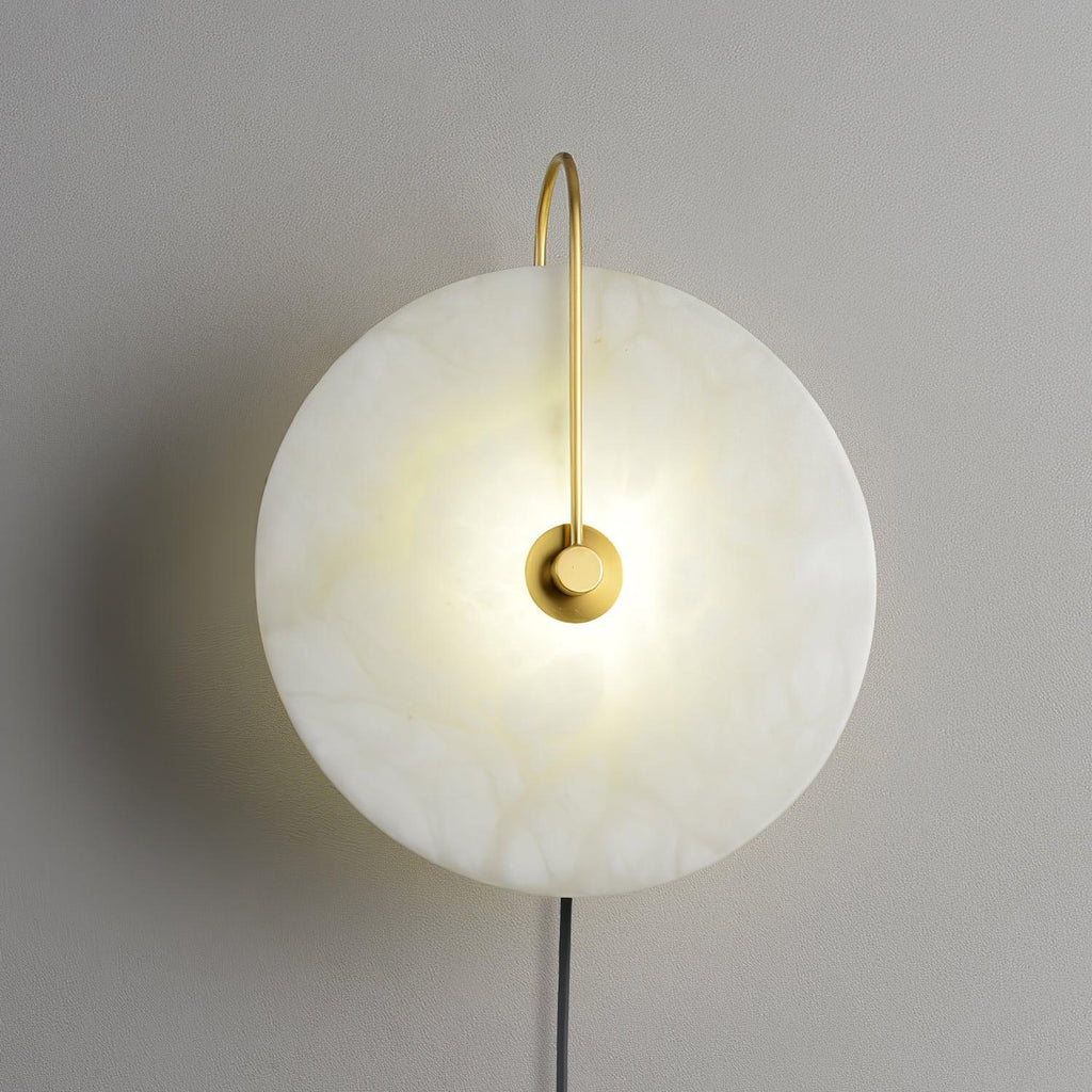 Alabaster Plug-In LED Wall Light, Plug-In Wall Sconce, detail 32