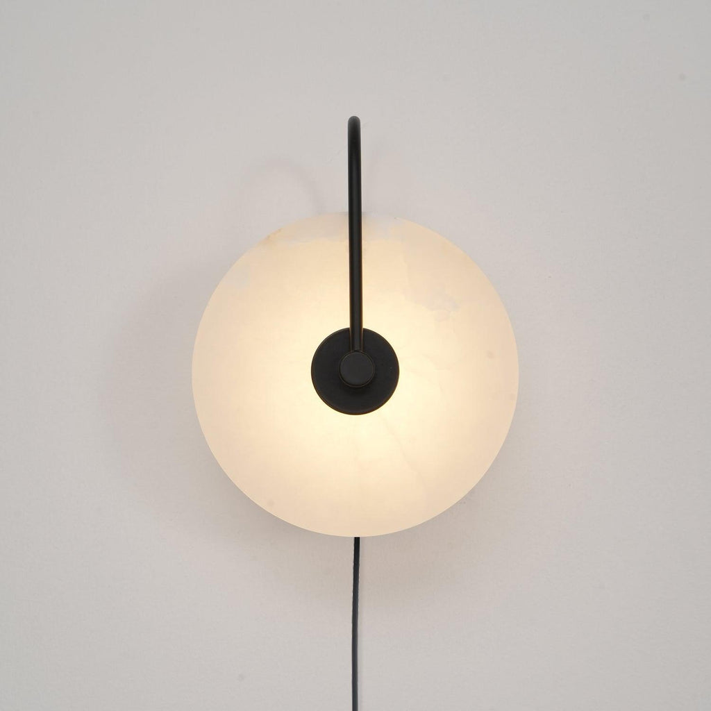 Alabaster Plug-In LED Wall Light, Plug-In Wall Sconce, detail 30
