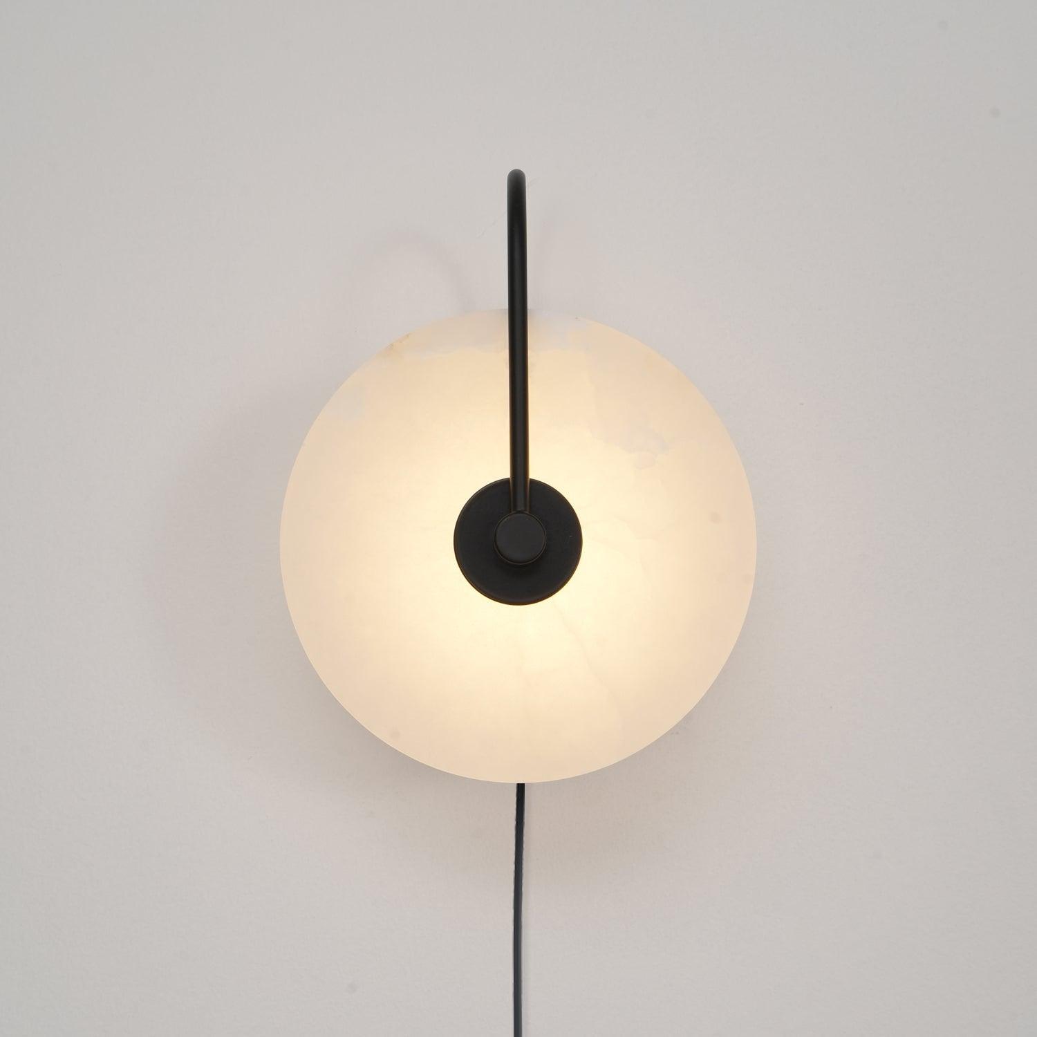 Alabaster Plug-In LED Wall Light, Plug-In Wall Sconce, detail 30