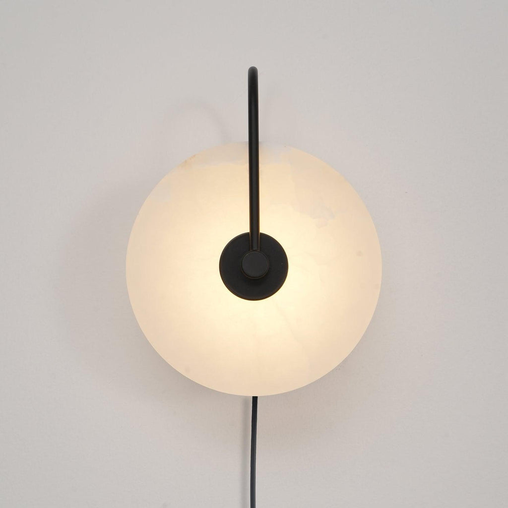 Alabaster Plug-In LED Wall Light, Plug-In Wall Sconce, detail 28