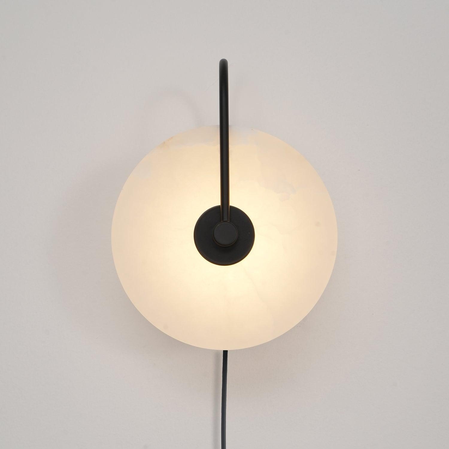 Alabaster Plug-In LED Wall Light, Plug-In Wall Sconce, detail 28