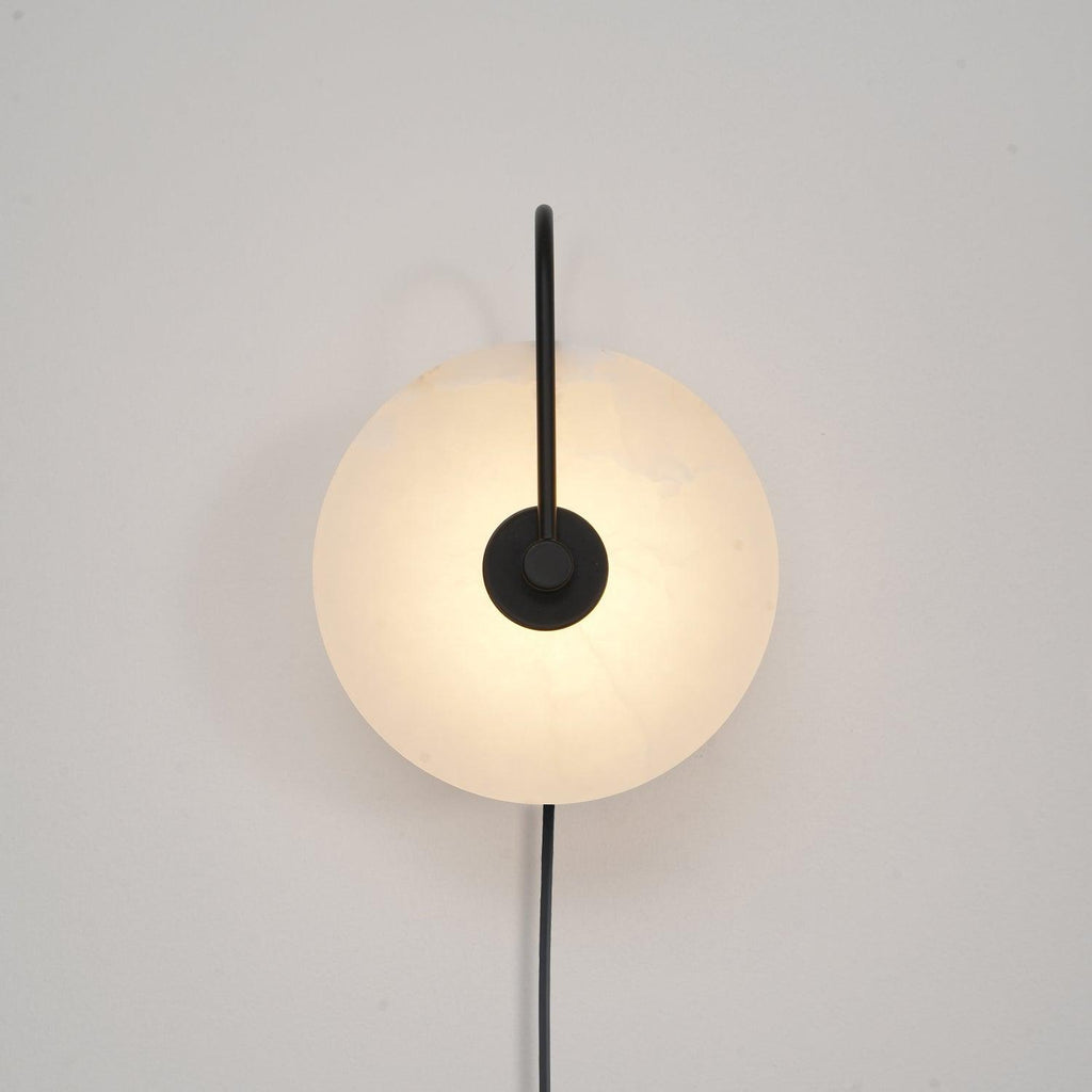 Alabaster Plug-In LED Wall Light, Plug-In Wall Sconce, detail 29