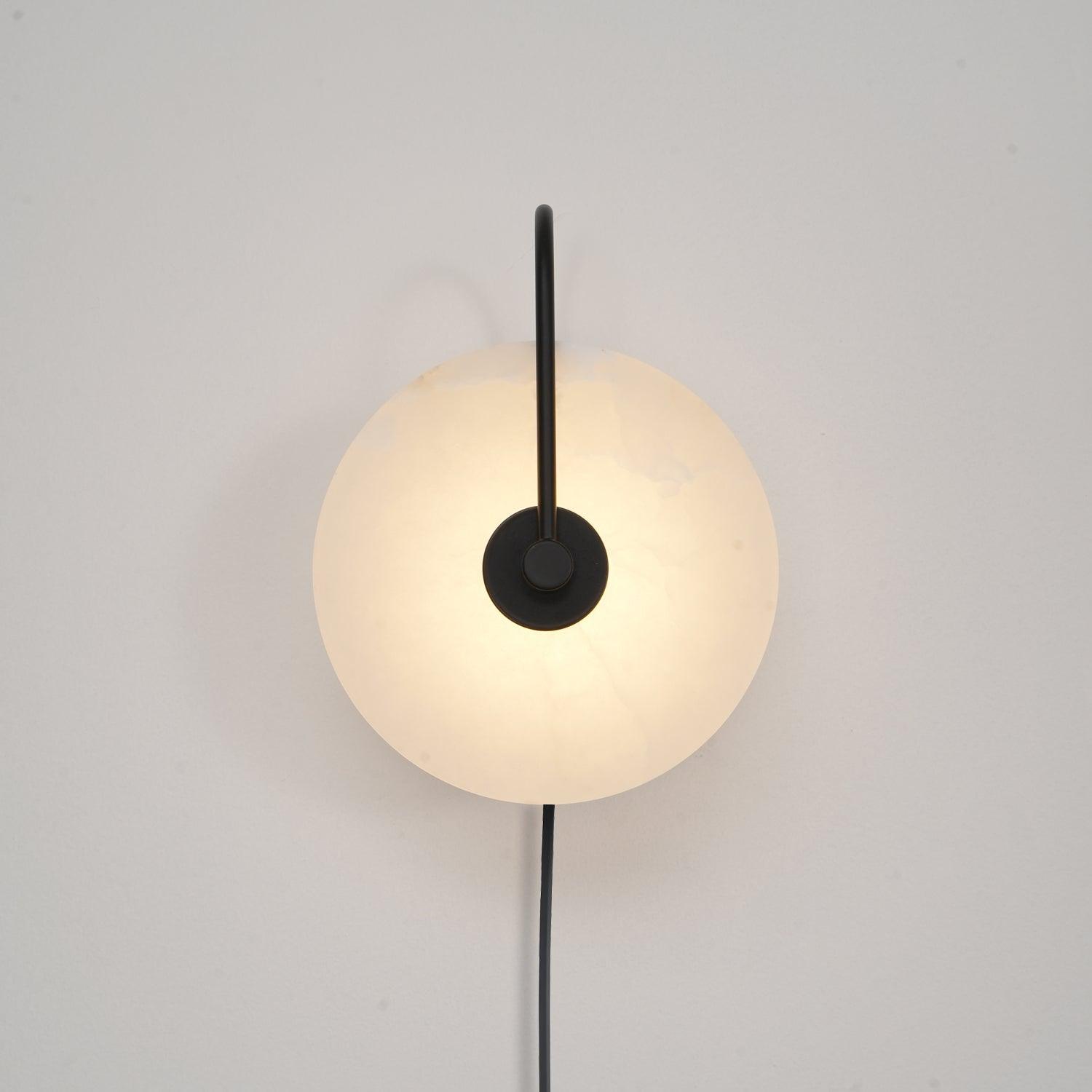 Alabaster Plug-In LED Wall Light, Plug-In Wall Sconce, detail 29