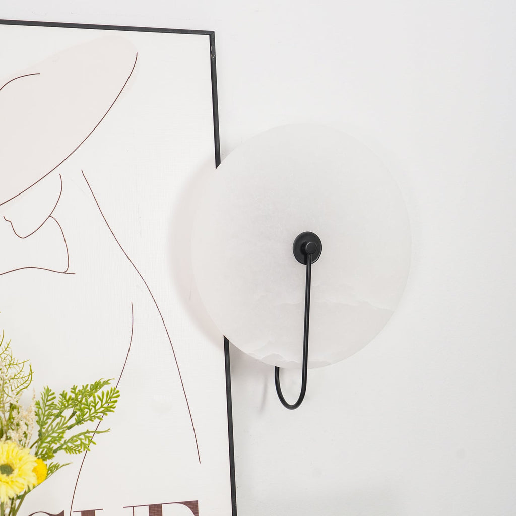 Alabaster LED Wall Light, Hardwired Wall Sconce, detail 8