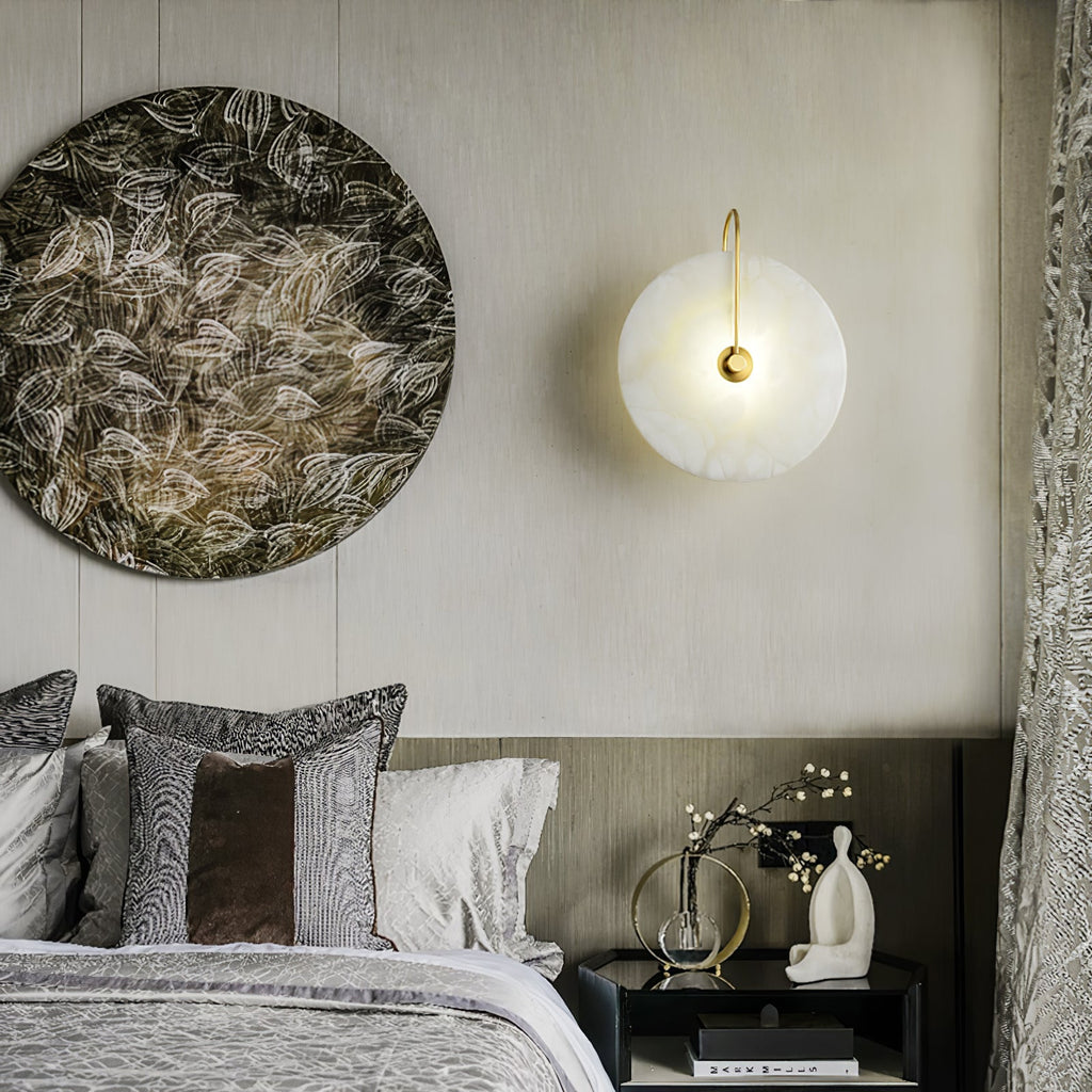 Alabaster LED Wall Light, Hardwired Wall Sconce, detail 42