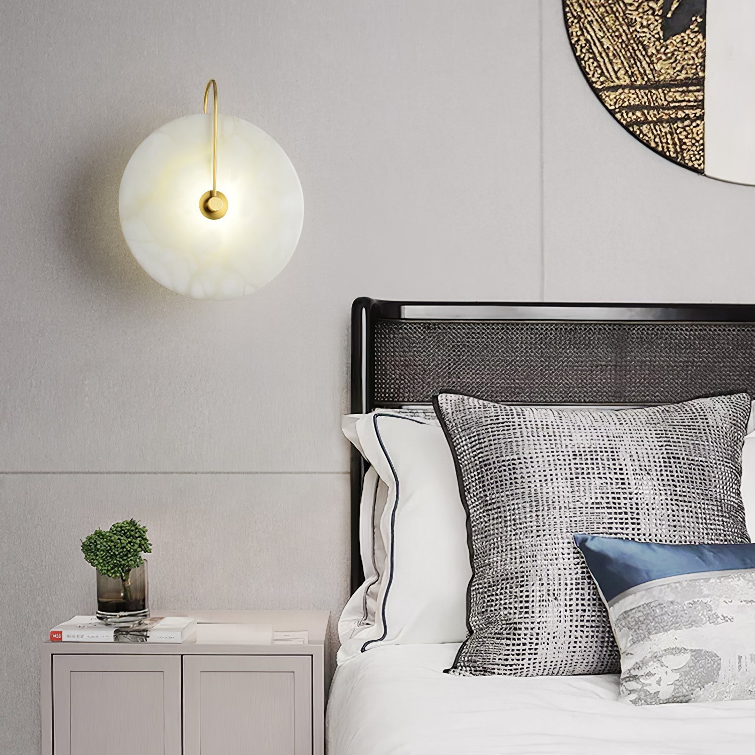 Alabaster LED Wall Light, Hardwired Wall Sconce, detail 44