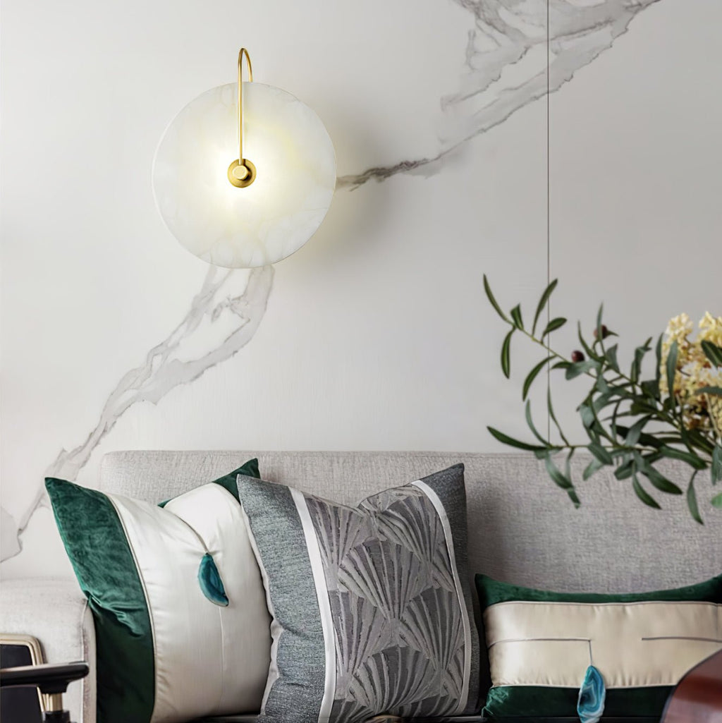 Alabaster LED Wall Light, Hardwired Wall Sconce, detail 5