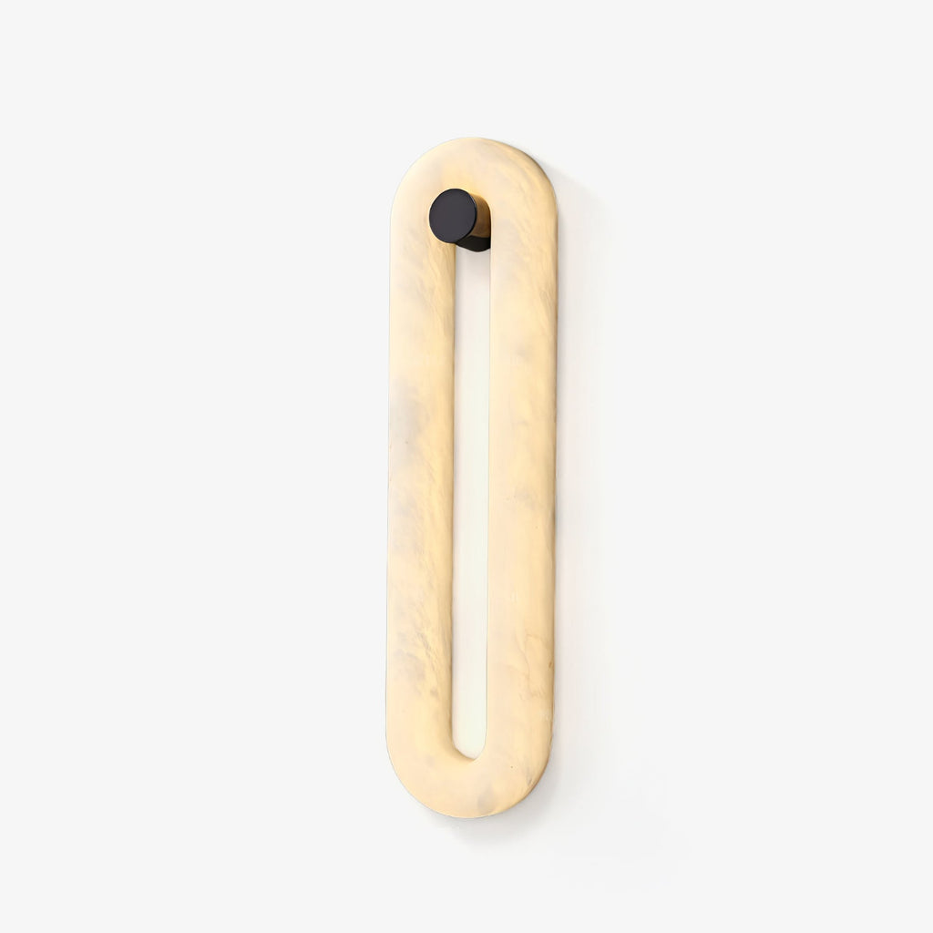 Alabaster Loop Wall Light, Hardwired Wall Sconce, detail 2