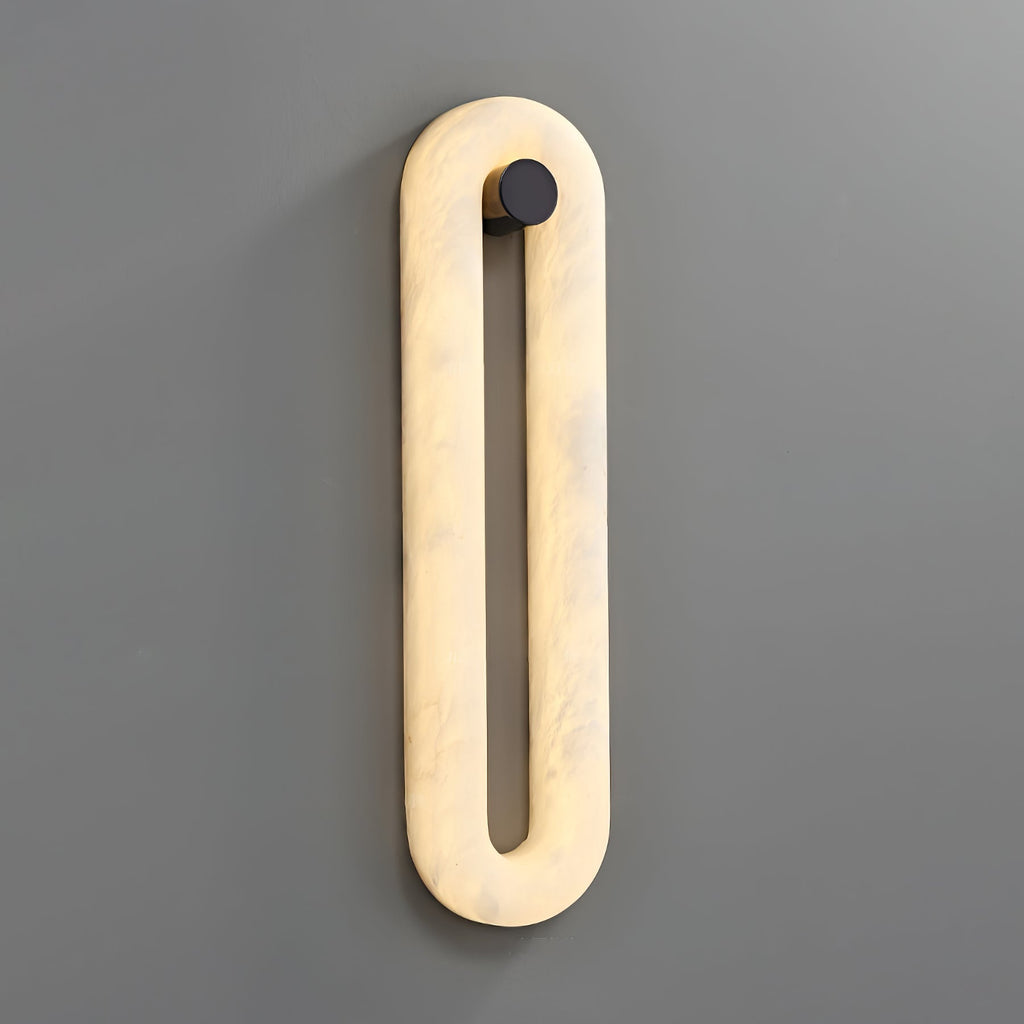 Alabaster Loop Wall Light, Hardwired Wall Sconce, detail 6