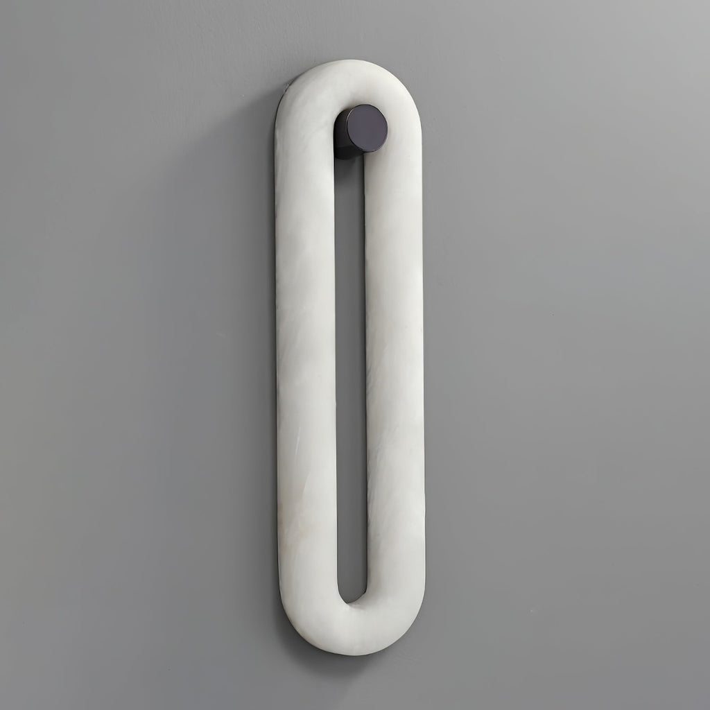 Alabaster Loop Wall Light, Hardwired Wall Sconce, detail 7