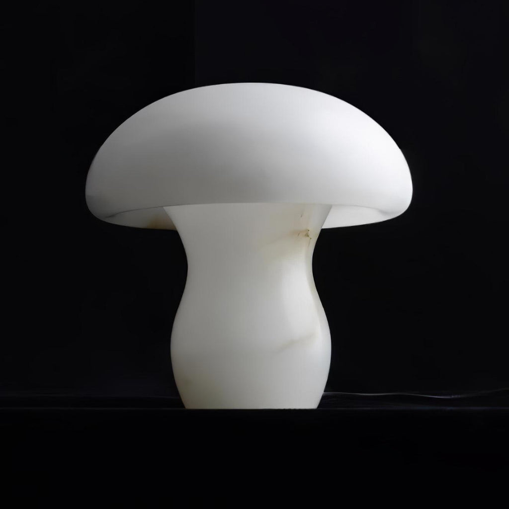 Alabaster Mushroom Table Light, Bedside Table Lamp, detail 14