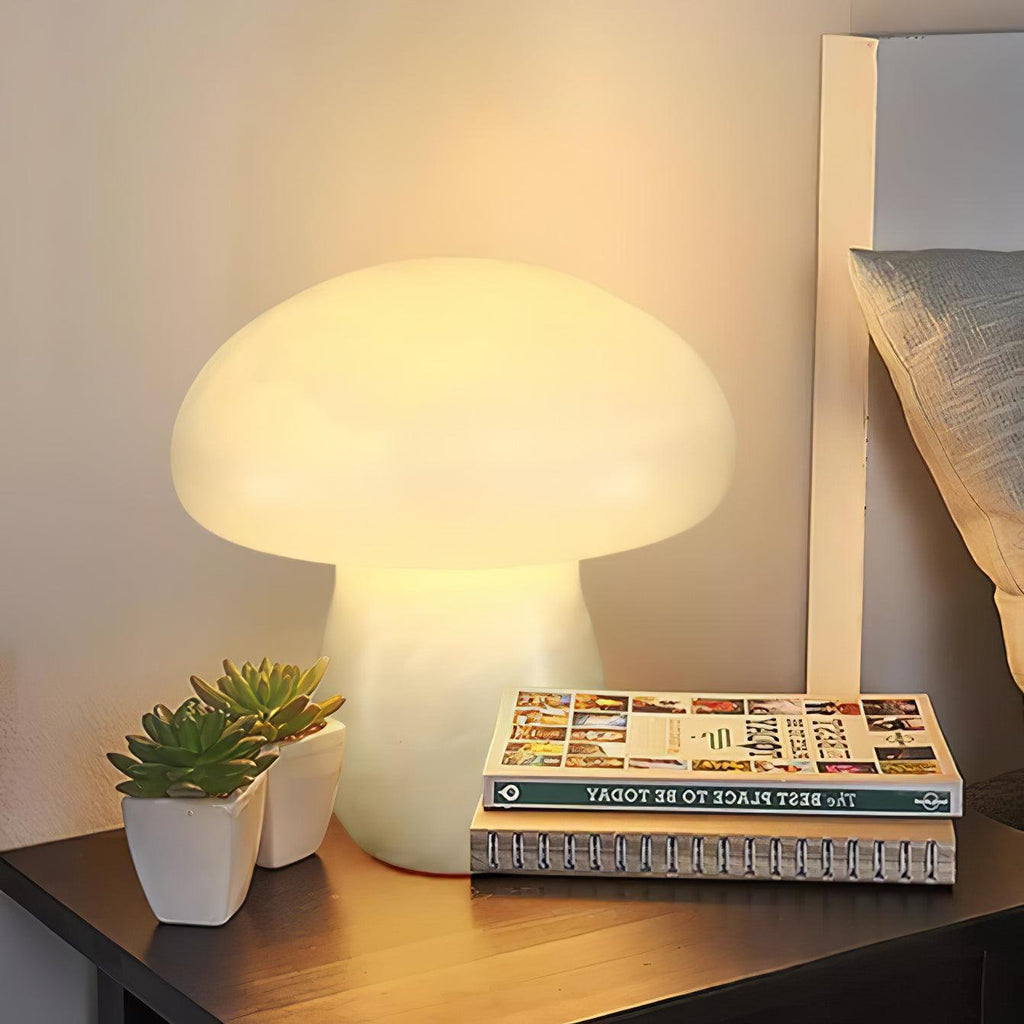 Alabaster Mushroom Table Light, Bedside Table Lamp, detail 2