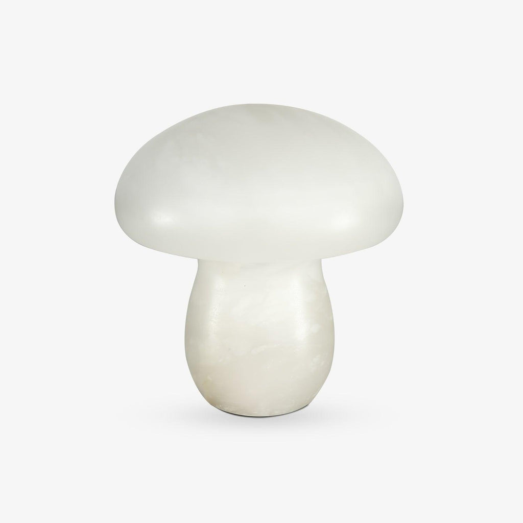 Alabaster Mushroom Table Light, Bedside Table Lamp, Brass, ∅ 11.8″ x H 11″
