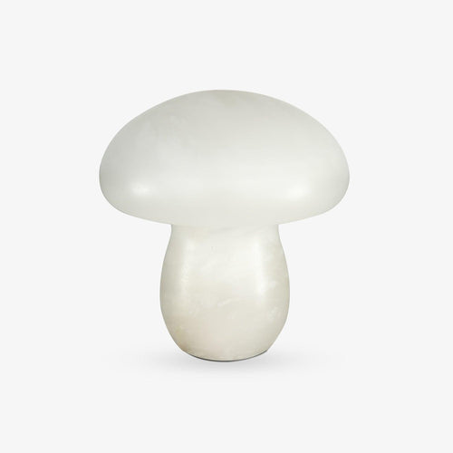 Alabaster Mushroom Table Light, Bedside Table Lamp, Brass, ∅ 11.8″ x H 11″