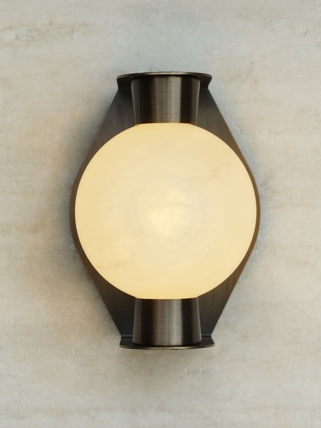 Alabaster Orb Alabaster Wall Light, Hardwired Wall Sconce, detail 16
