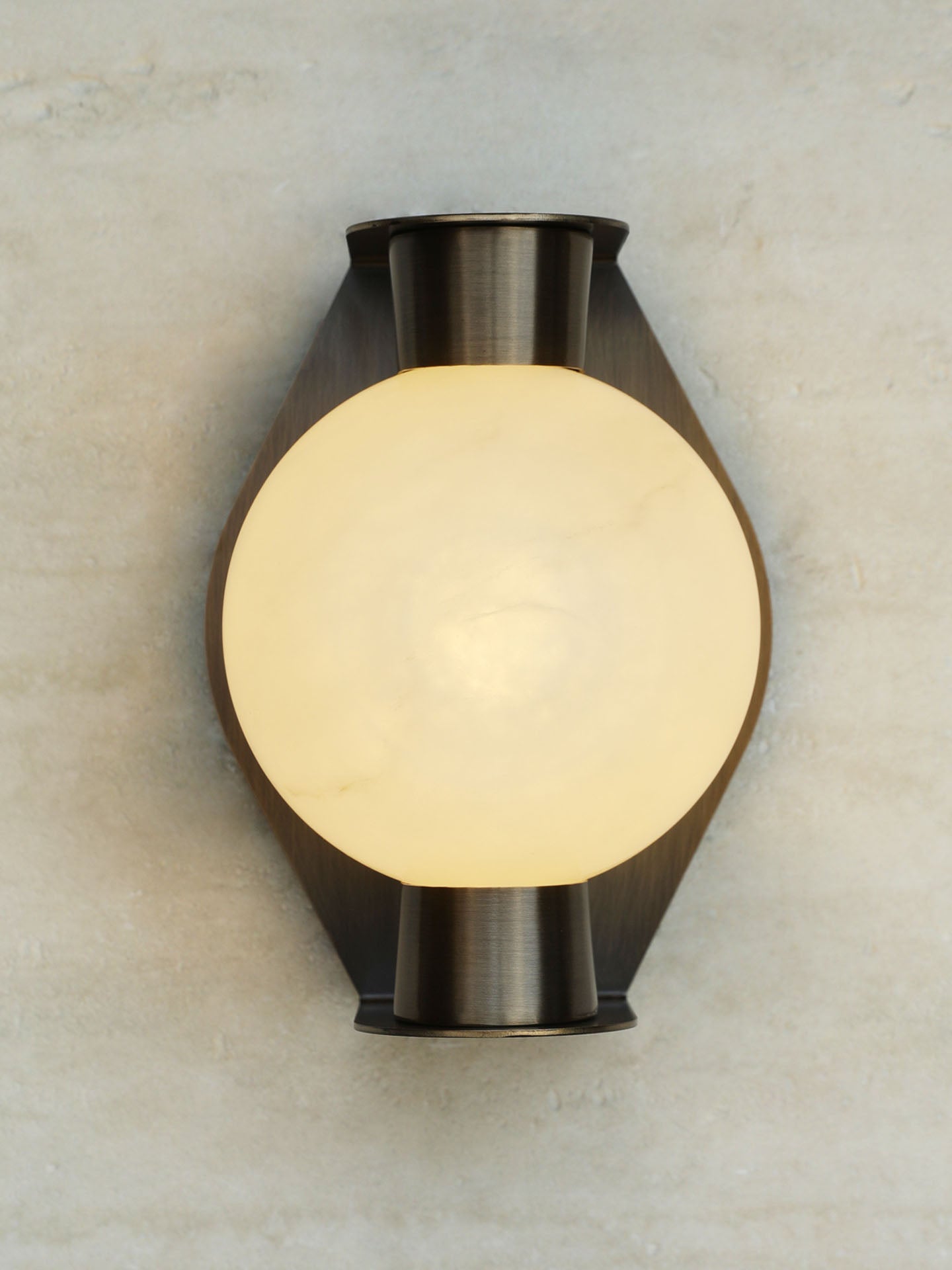 Alabaster Orb Alabaster Wall Light, Hardwired Wall Sconce, detail 16