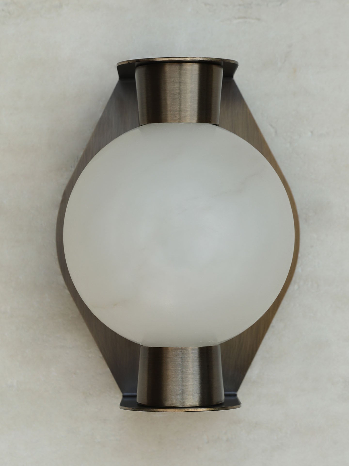 Alabaster Orb Alabaster Wall Light, Hardwired Wall Sconce, detail 3