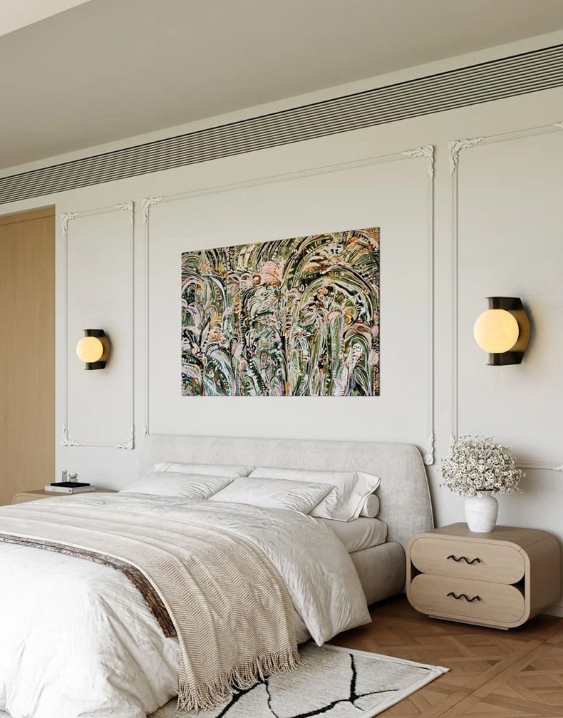 Alabaster Orb Alabaster Wall Light, Hardwired Wall Sconce, detail 25