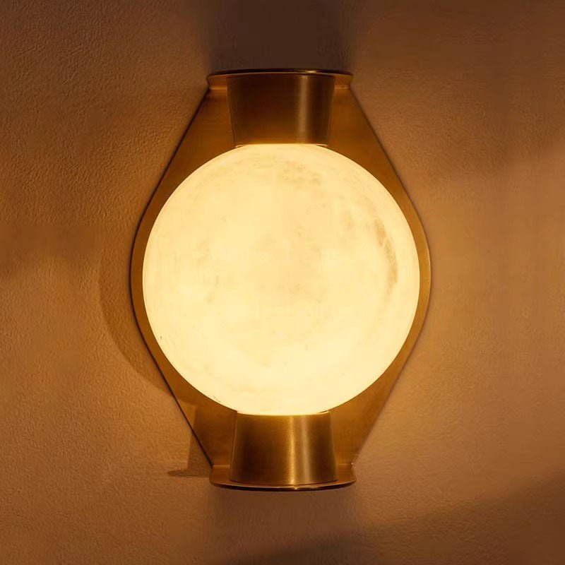 Alabaster Orb Alabaster Wall Light, Hardwired Wall Sconce, detail 5