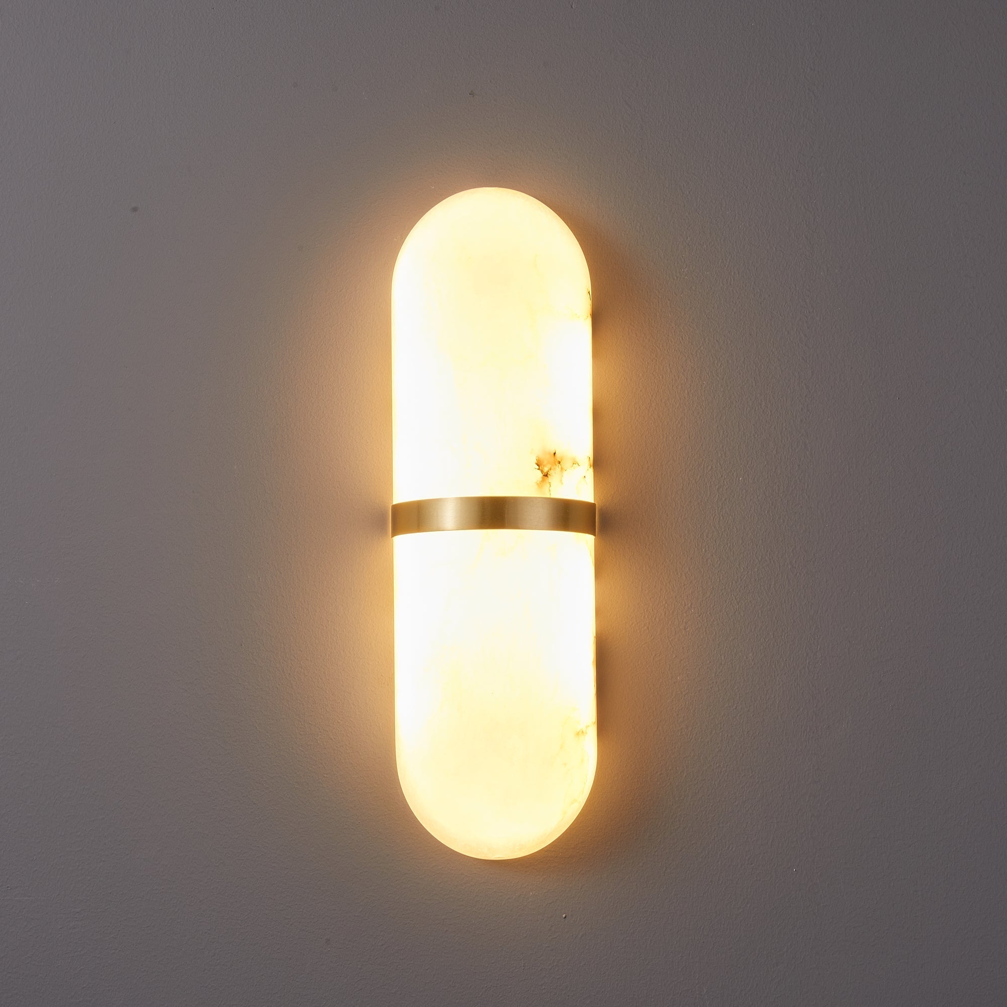 Alabaster Pill Wall Light, Hardwired Wall Sconce, detail 35