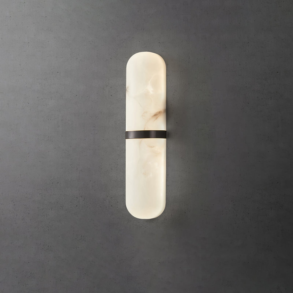 Alabaster Pill Wall Light, Hardwired Wall Sconce, detail 37