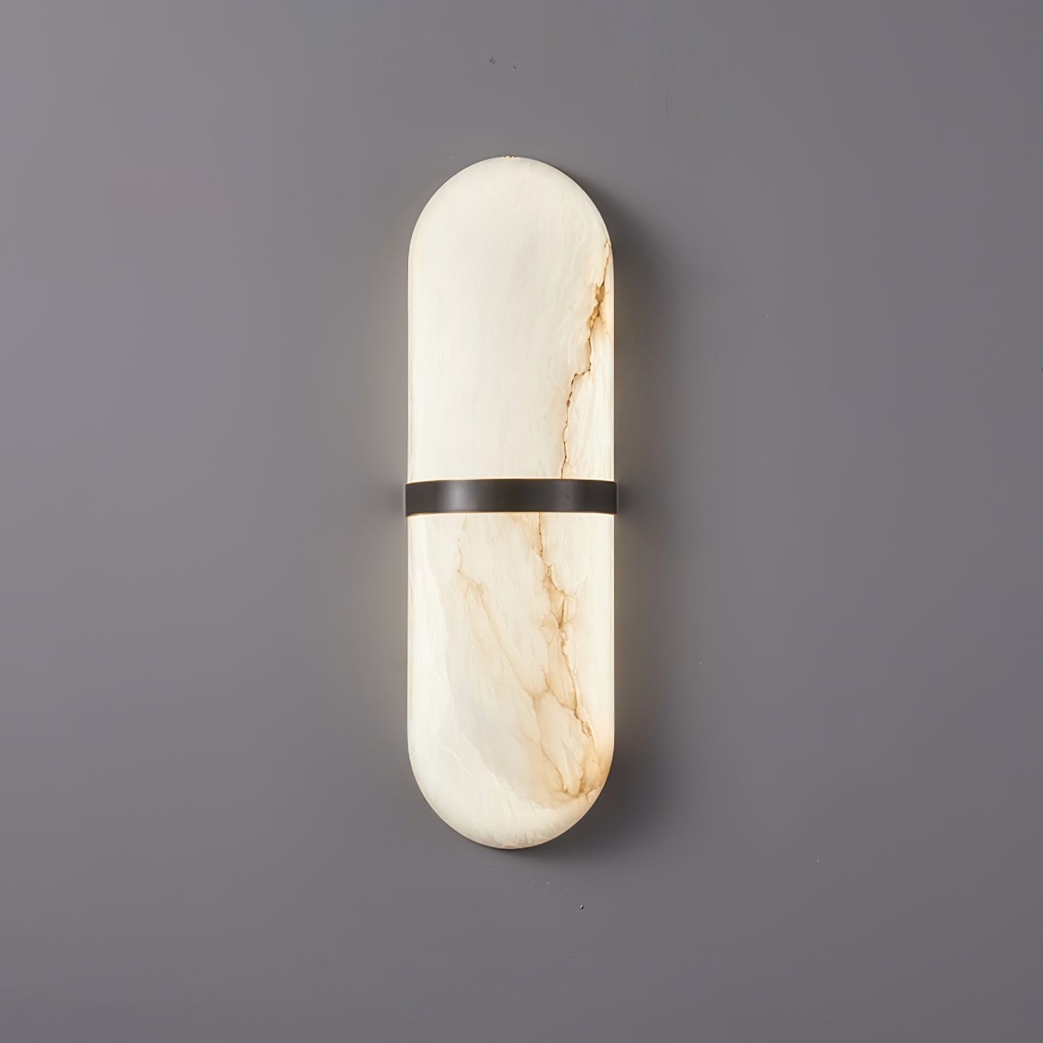 Alabaster Pill Wall Light, Hardwired Wall Sconce, detail 28