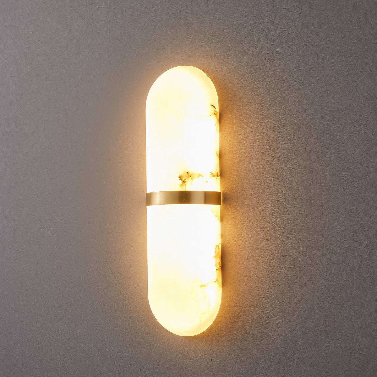 Alabaster Pill Wall Light, Hardwired Wall Sconce, detail 40