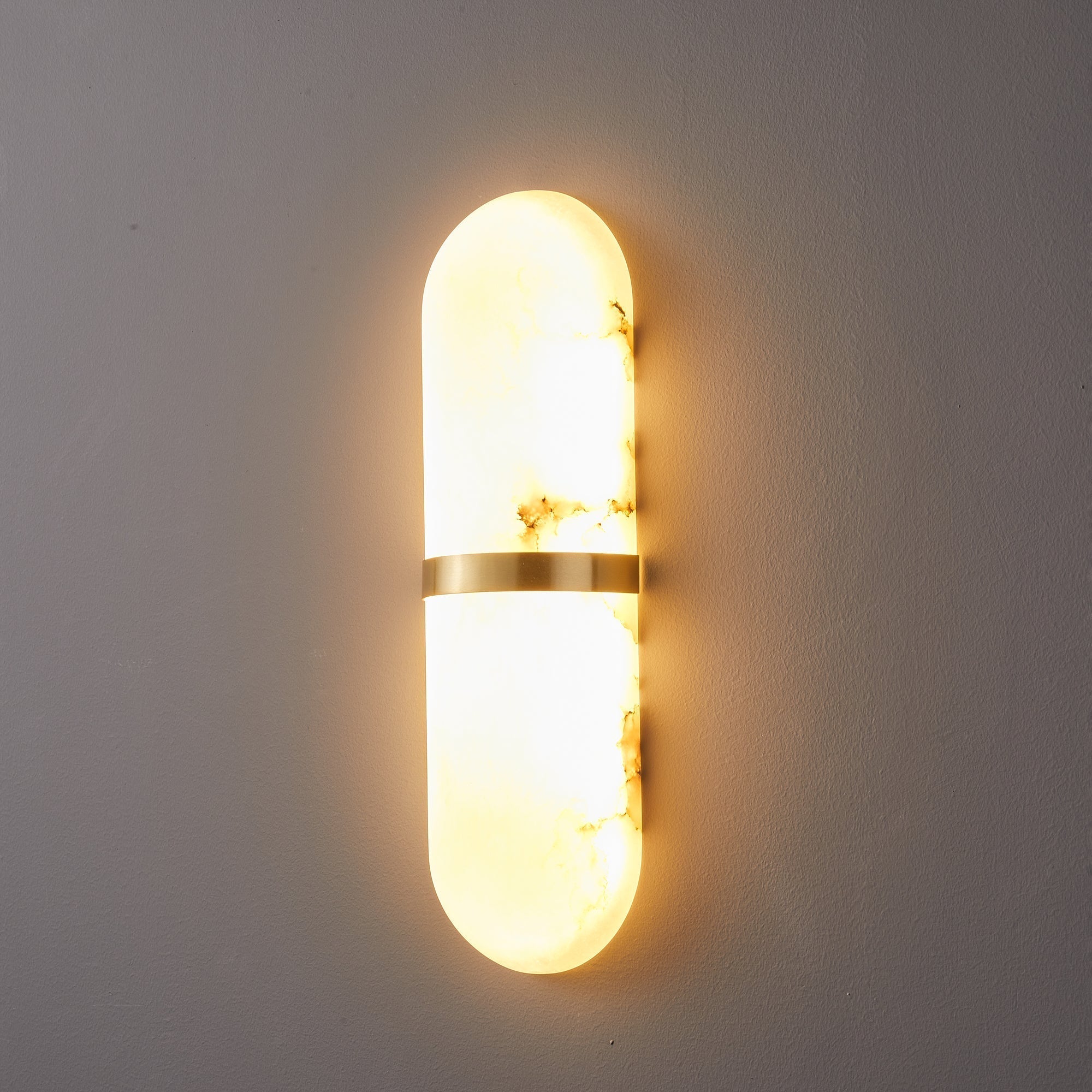 Alabaster Pill Wall Light, Hardwired Wall Sconce, detail 40