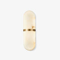 Alabaster Pill Wall Light, Hardwired Wall Sconce, Metal, Dia 9cm x H 40cm