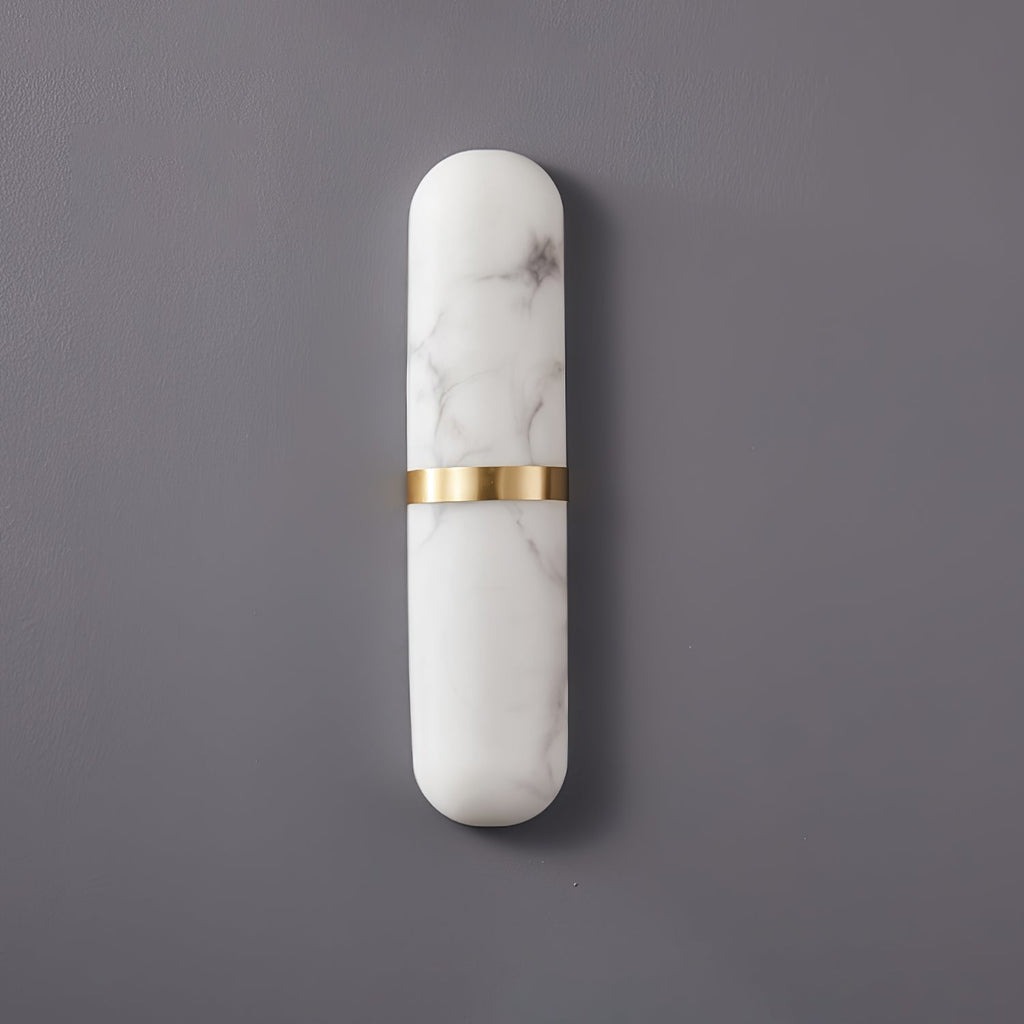 Alabaster Pill Wall Light, Hardwired Wall Sconce, detail 42